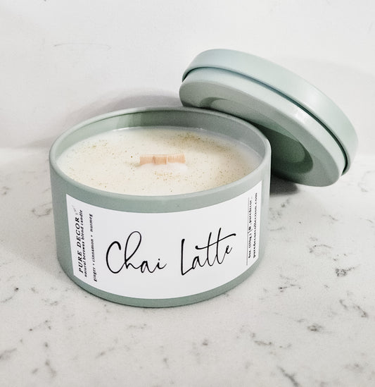 6oz Chai Latte Wooden Wick Candle